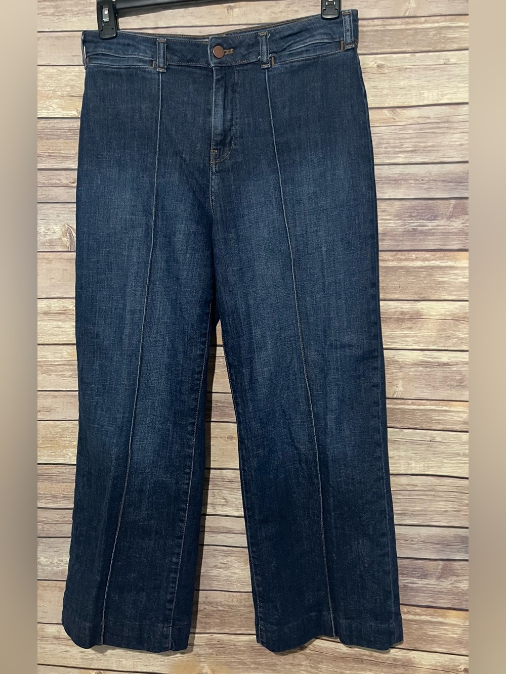 Pilcro Cuff Crop Sz 29 High Rise Straight Leg Jeans - Picture 6 of 11